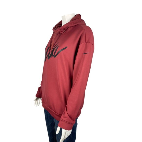 Nike Womens Small Hoodie Sweatshirt Pockets Hooded Red - Picture 2 of 8